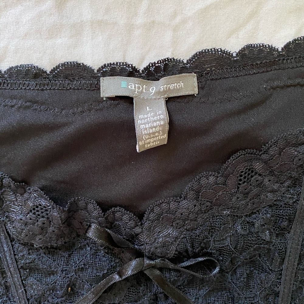 Women’s black lace tank top